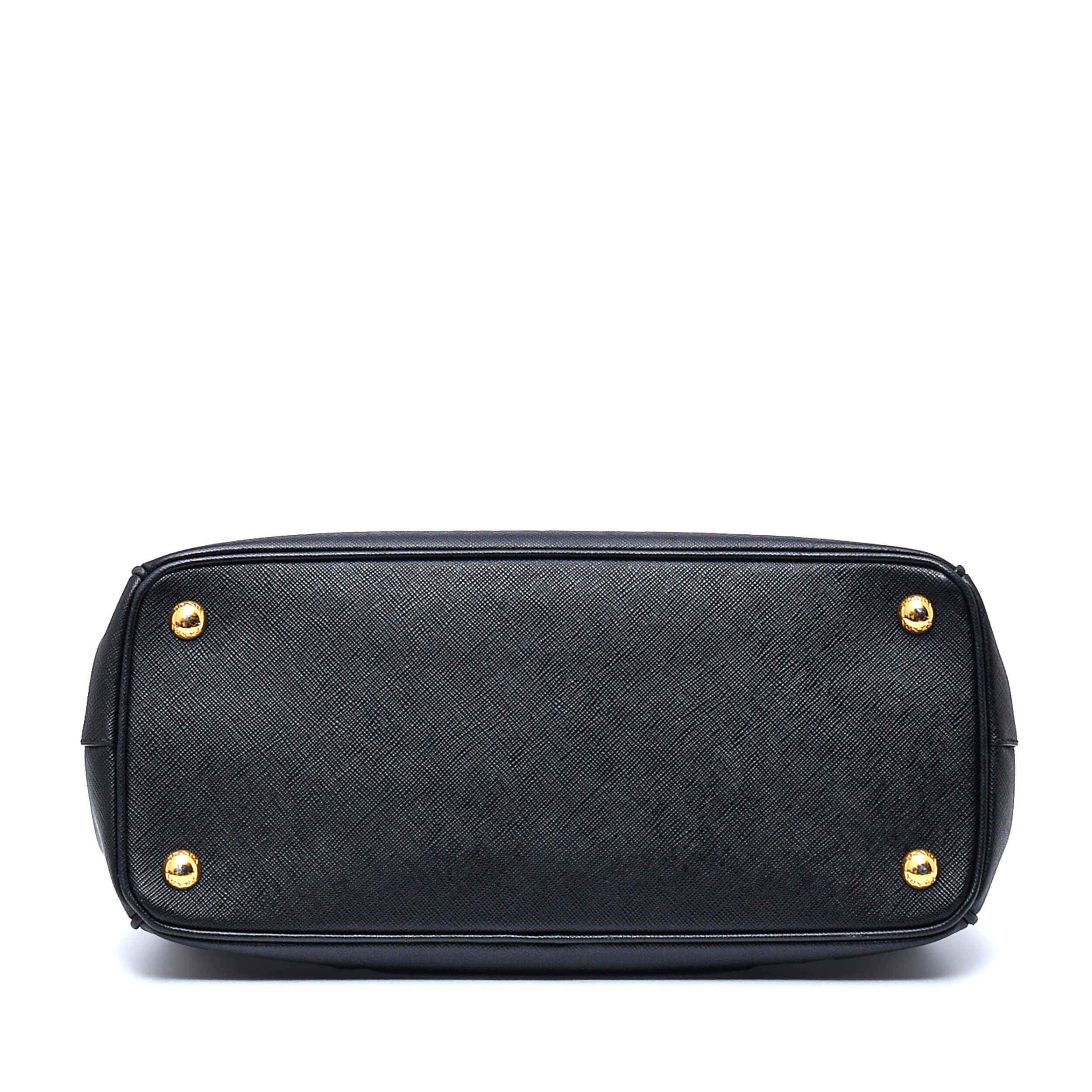 Prada - Black Saffiano Leather Double Zip Small Bag